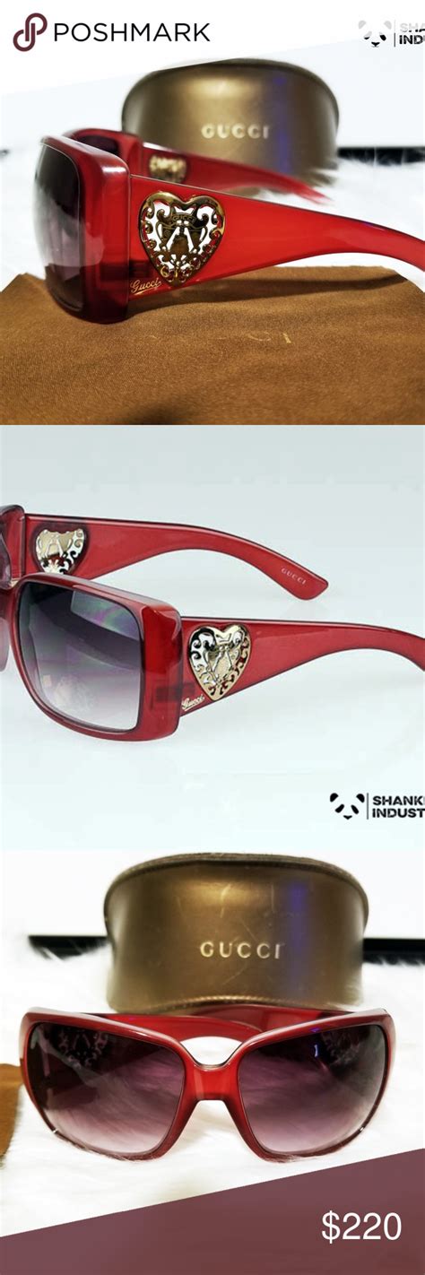 gucci heart crest sunglasses|unisex Gucci sunglasses.